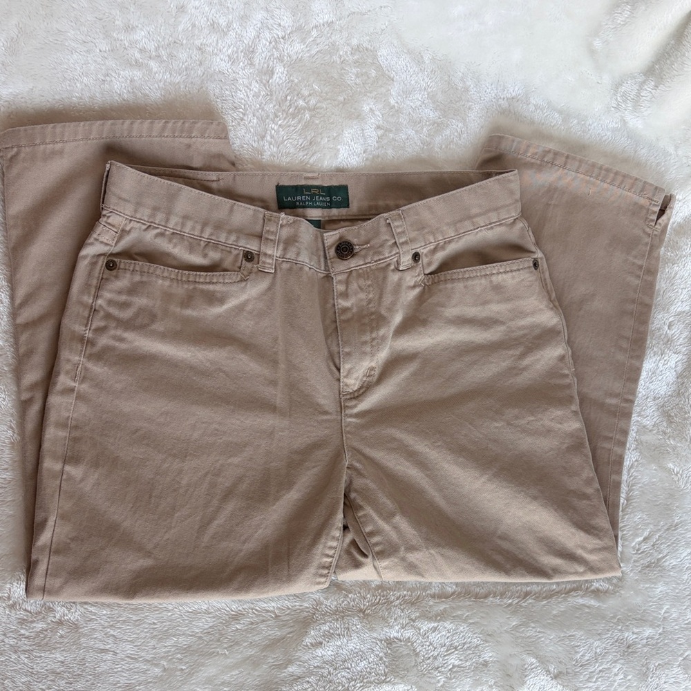 Lauren Ralph Lauren Beige Classic Midcalf Pants